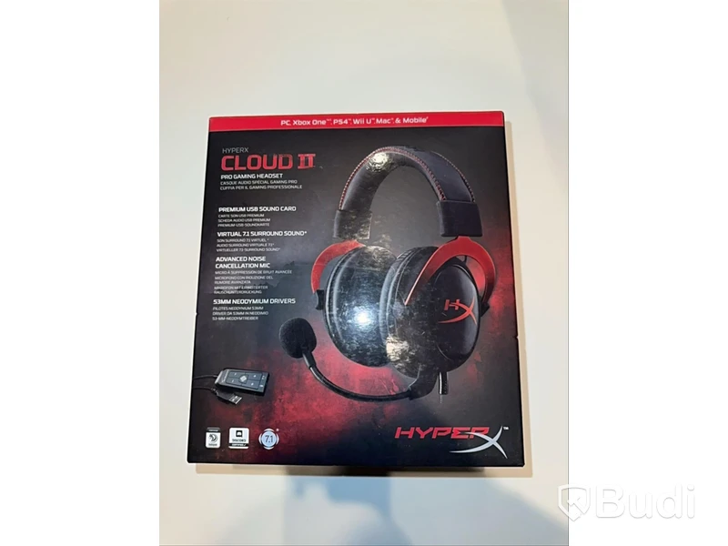 Hyperx Cloud II Gaming Hörlurar. OBS! Utan mikrofon