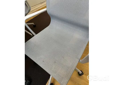 Kontorsstolar, 4 st - Vitra Physix, vit/grå med tygsits