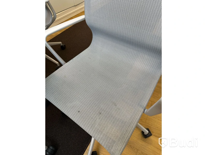 Kontorsstolar, 4 st - Vitra Physix, vit/grå med tygsits