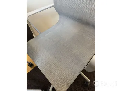 Kontorsstolar, 4 st - Vitra Physix, vit/grå med tygsits