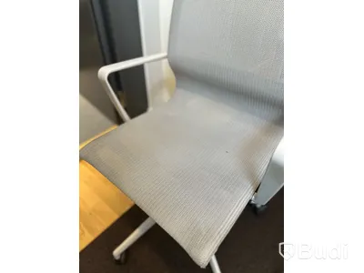 Kontorsstolar, 3 st - Vitra Physix, vit/grå med tygsits