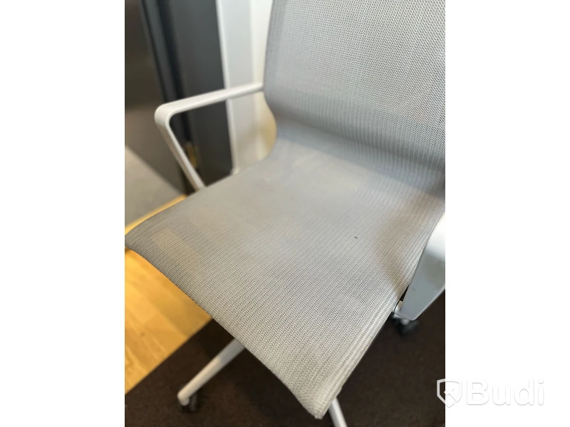 Kontorsstolar, 3 st - Vitra Physix, vit/grå med tygsits