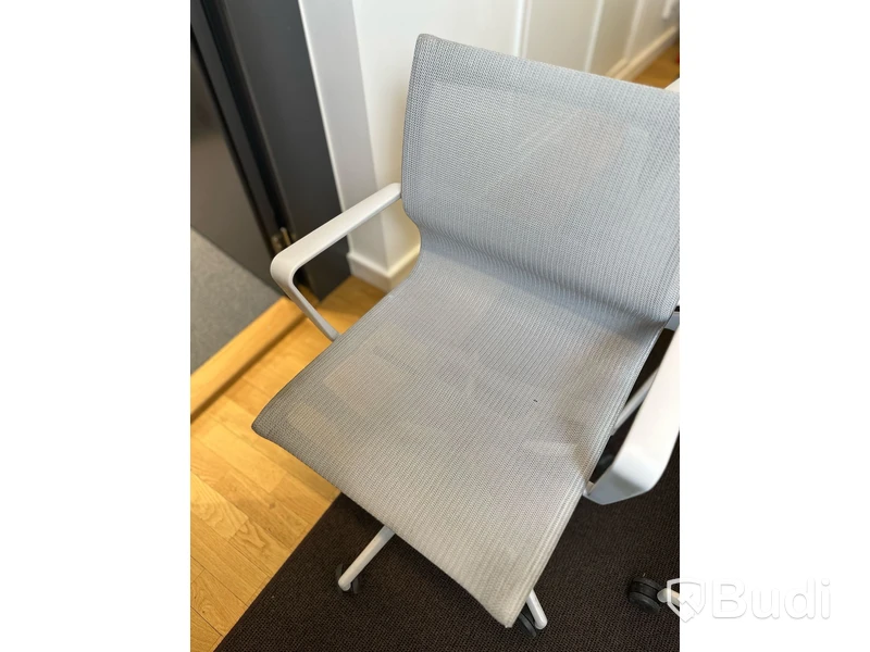 Kontorsstolar, 3 st - Vitra Physix, vit/grå med tygsits