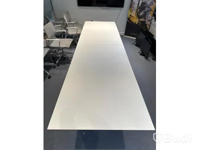 Konferensbord 220x100x72 cm, vit