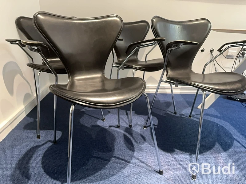 4 st Karmstolar Fritz Hansen No 7 Design Arne Jacobsen