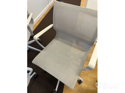 Kontorsstolar, 3 st - Vitra Physix, vit/grå med tygsits