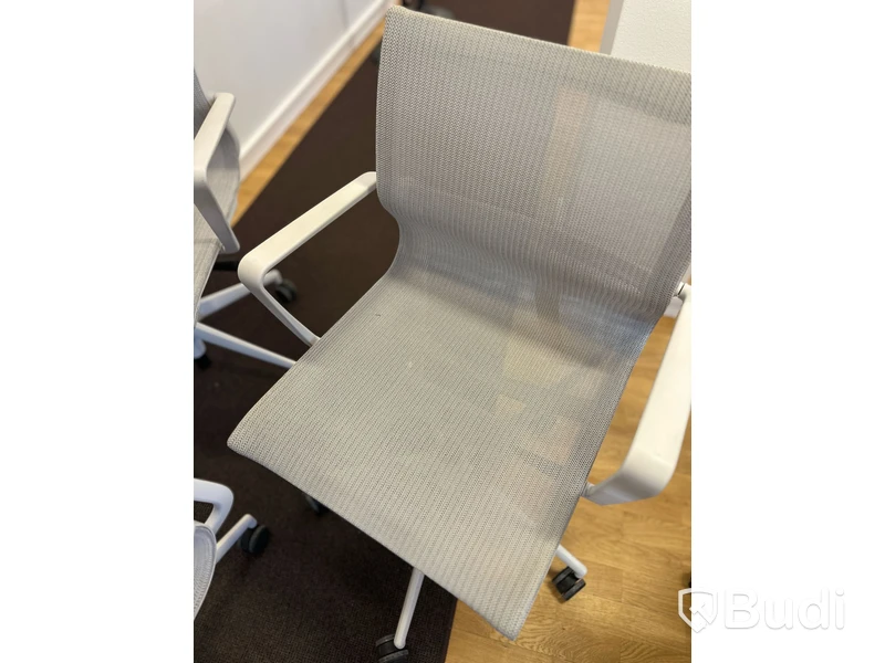 Kontorsstolar, 3 st - Vitra Physix, vit/grå med tygsits