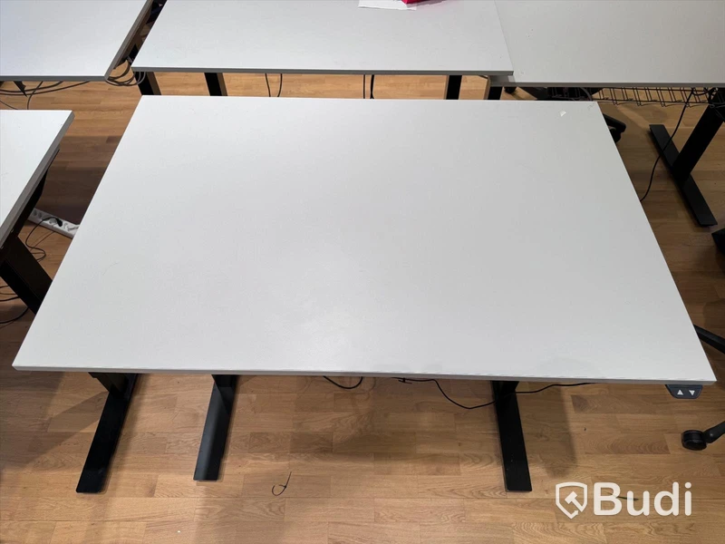 Höj- och sänkbart skrivbord 120x80 cm - ljusgrå