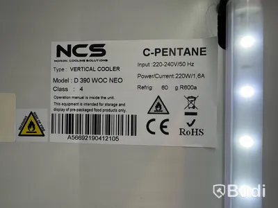 Kylskåp - NCS Vertical Cooler D 390 WOC NEO