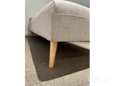 Dagbädd 197x76x38 cm - Jysk, ljusgrå tyg