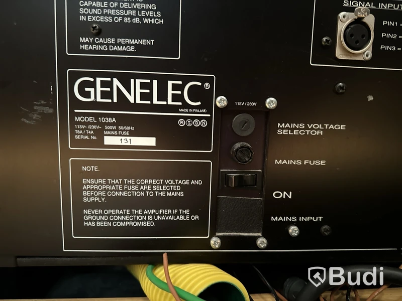 Studiomonitorer - Genelec 1038A OBS! Baslåda ingår ej!