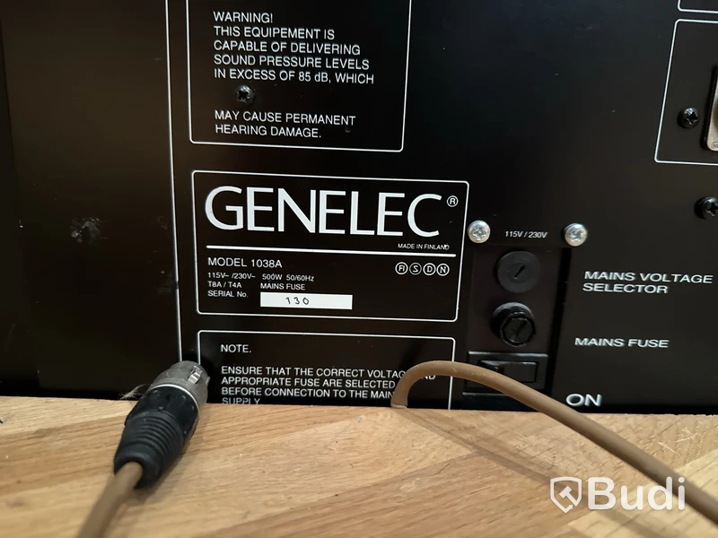 Studiomonitorer - Genelec 1038A OBS! Baslåda ingår ej!