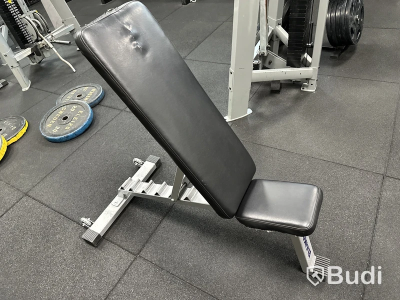 Tre bänkar och en bicepcurlbänk