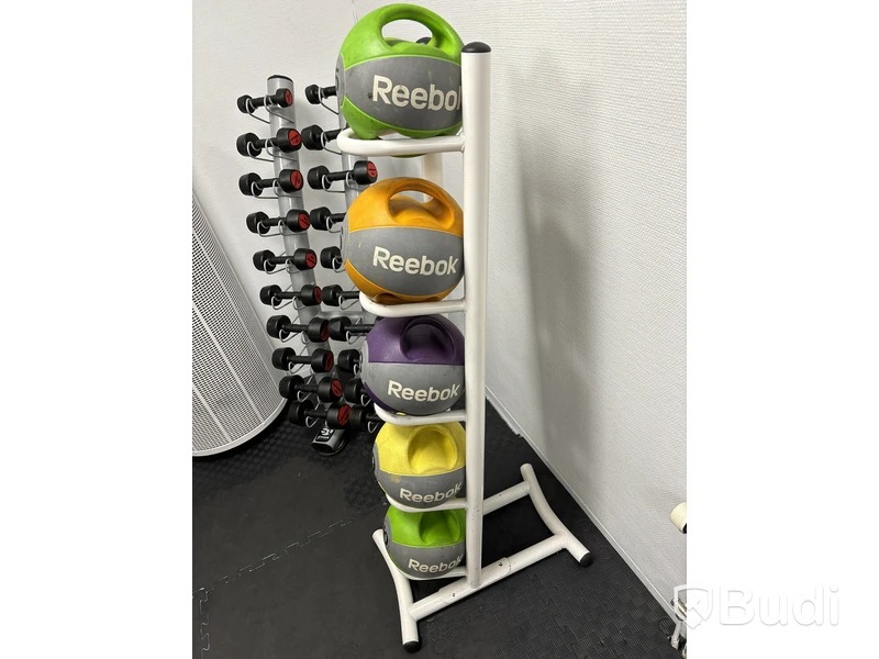 5 st double grip medicine ball med stativ