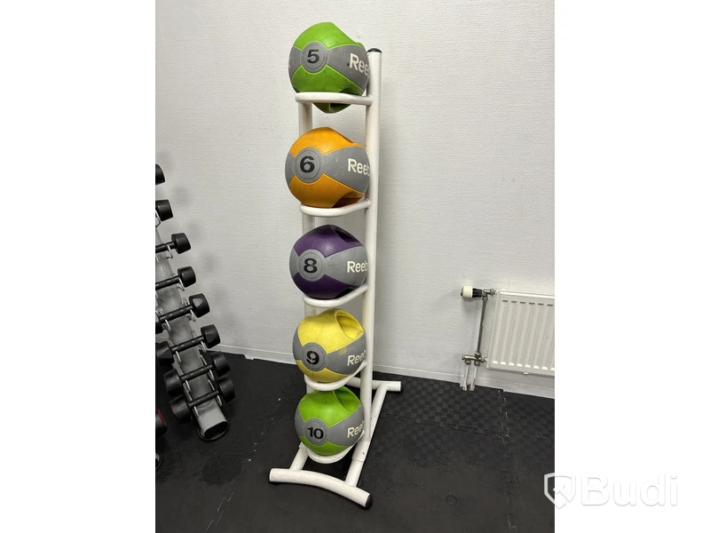 5 st double grip medicine ball med stativ