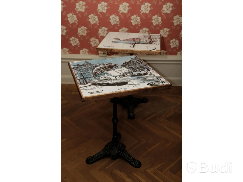 Set om två stycken bord i Stockholmsmotiv. Design Dennis Wojda