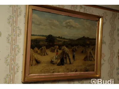 Set om 2 tavlor samt 4 vägglampor