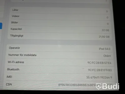 Surfplatta Apple iPad 8th gen 32 GB