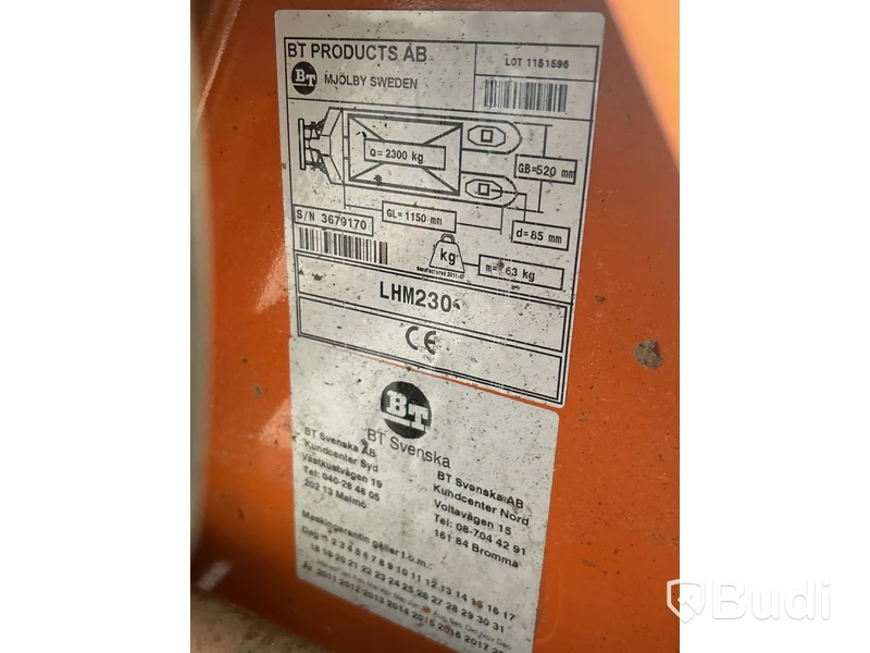 Palldragare BT LHM230 - 2300 kg