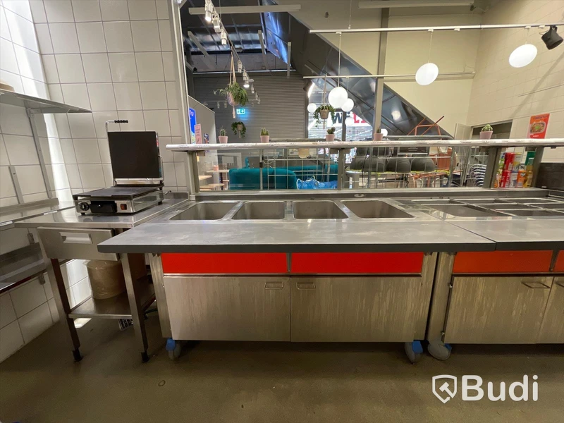 Buffevagn/serveringsvagn med värme