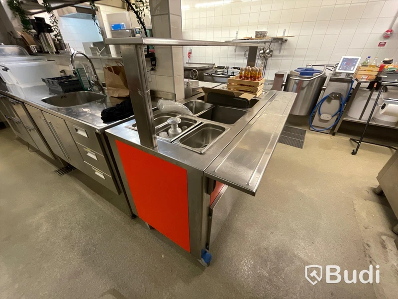 Buffevagn/serveringsvagn med värme