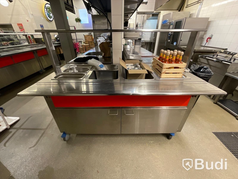 Buffevagn/serveringsvagn med värme