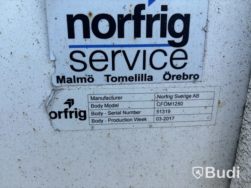 Kylsläp NORFRIG, WH4-38-125CFÖM -2017 | Öppningsbar sida | Carrier Vector 1959MT | FRC-klassad