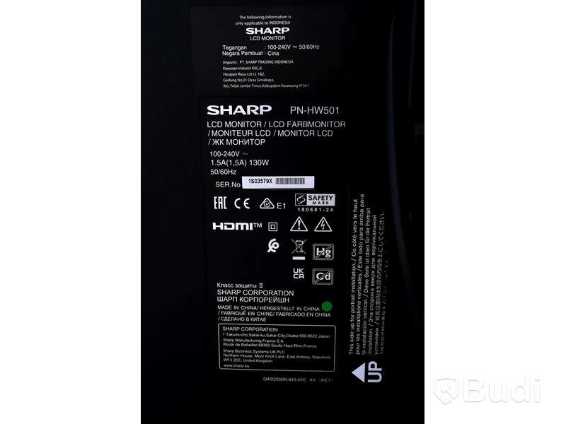 Bildskärm - Sharp LCD Monitor PN-HW501