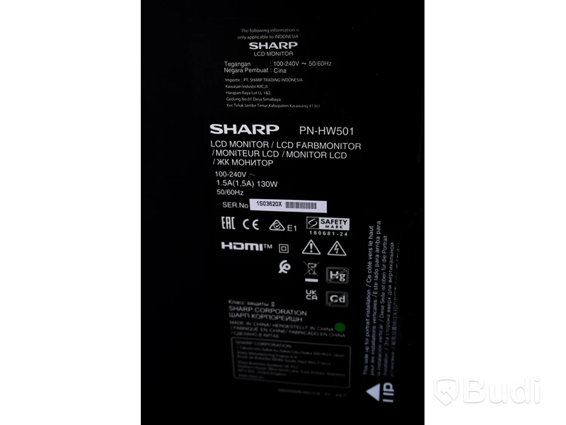 Bildskärm - Sharp LCD Monitor PN-HW501