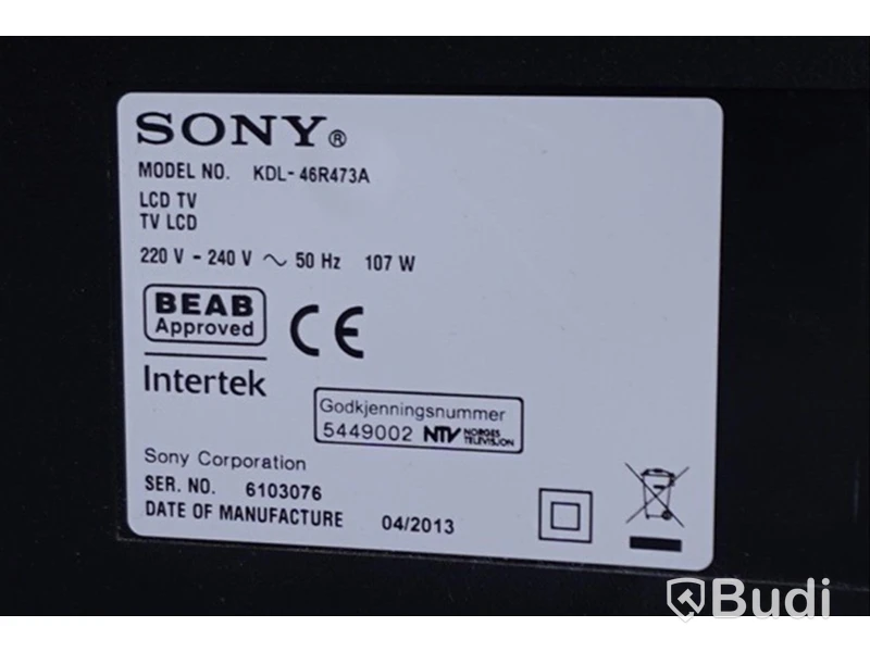 TV 46” Sony KDL-46R473A