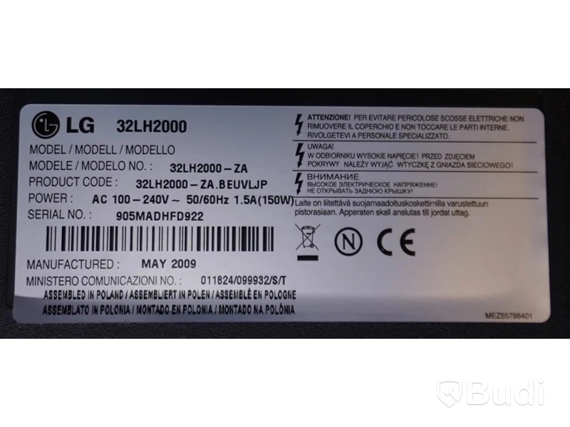 TV 32” LG 32LH2000-ZA