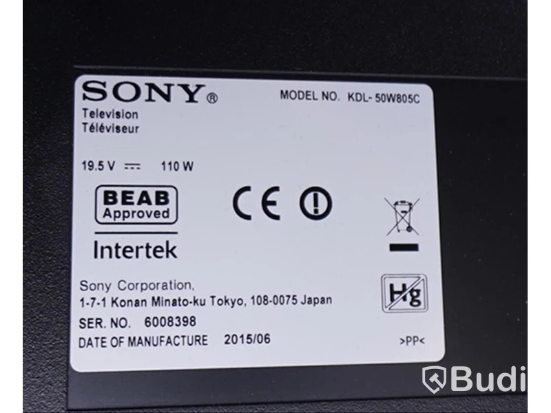 TV 50” SONY KDL-50W805C