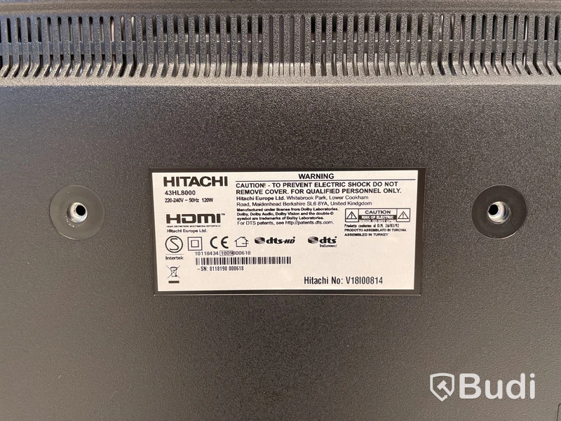 Tv Hitachi 43HL8000, 43 tum