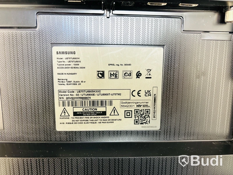 TV-skärm Samsung, 75 tum 4k UHD Smart UE75TU6905