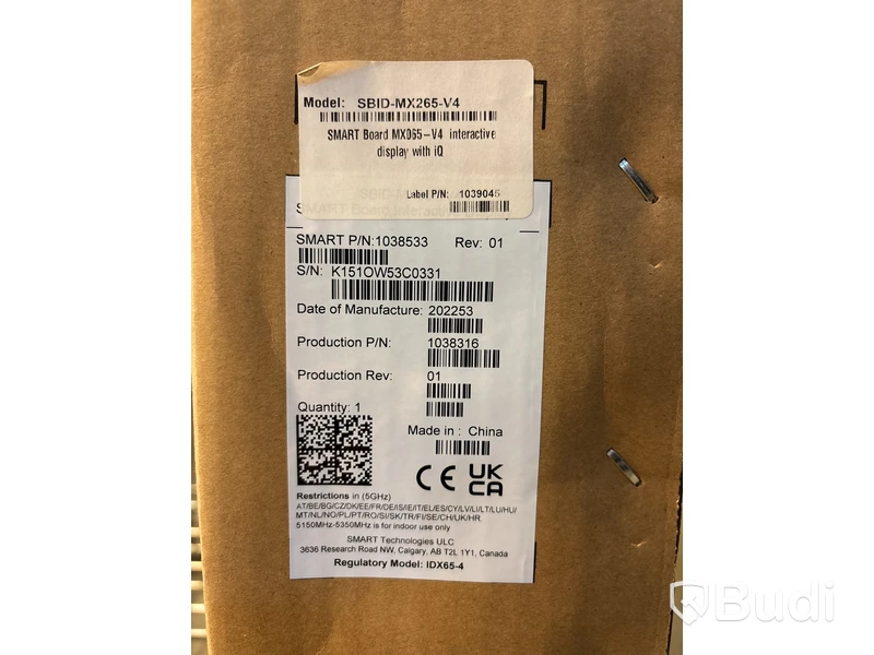 Touchskärm SMART Board 65-tum, MX265-V4 IQ