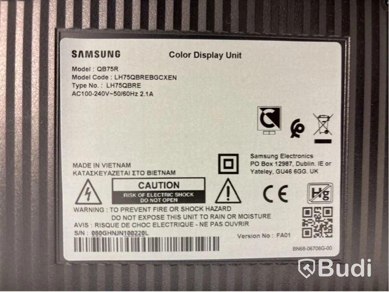 TV Samsung QB75R 4K inkl. konferenssystem