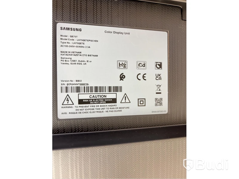 TV Samsung QE75 inkl. väggfäste