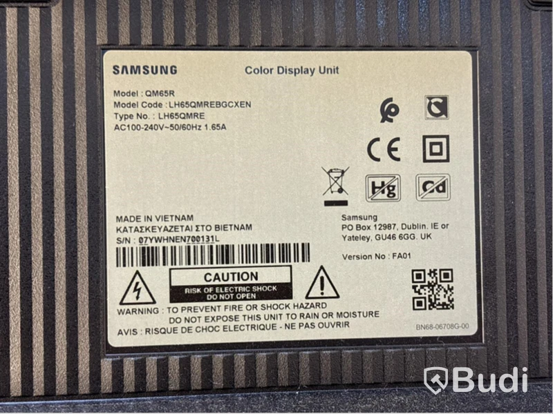 TV-skärm Samsung, QM65R, 65 tum 4K
