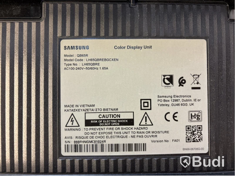 TV-skärm Samsung, QB65R, 65 tum 4K