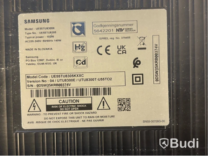 TV-skärm Samsung, UE55TU8305K, 55 tum TU8305 Crystal UHD 4K Smart TV Curved