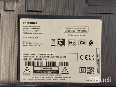 TV-skärm samsung, UE65AU8005K, 65 tum Crystal UHD 4K Smart TV