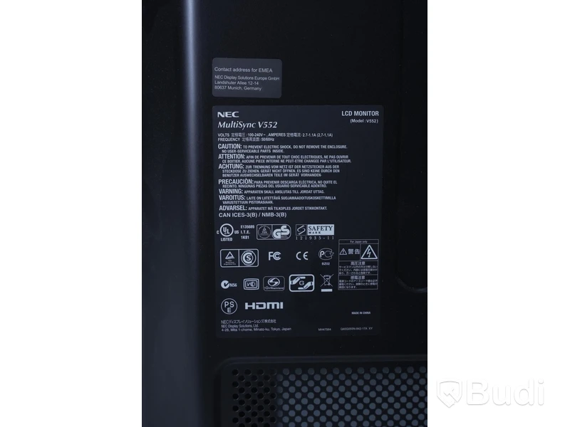 TV-skärm NEC 55 tum, Modell: V552