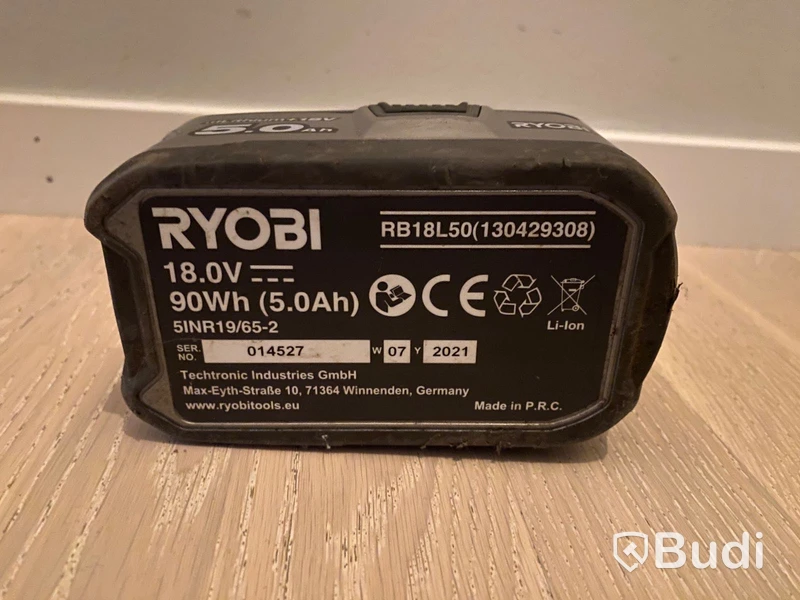 Laddare & batteri Ryobi 5.0 Ah