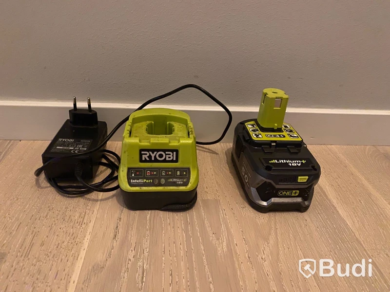 Laddare & batteri Ryobi 5.0 Ah