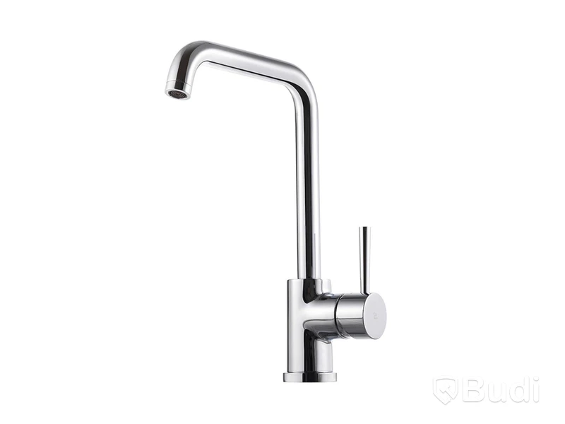 Köksblandare med bockad pip. Energiklass B. Pipen går att begränsa till 60, 90, 120, 160 eller 180 graders svängradie. , Tapwell, RT980-120 Krom, Art.no:  9418032, ord. Pris ca 891 kr ex. moms