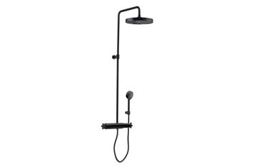Takduschpaket med tryckbalanserad termostat och omkastare i vred. 160cc.  Tapwell, TAP7200-160 Mattsvart, Art.no:  9422113, ord. Pris ca 14396 kr ex. moms 