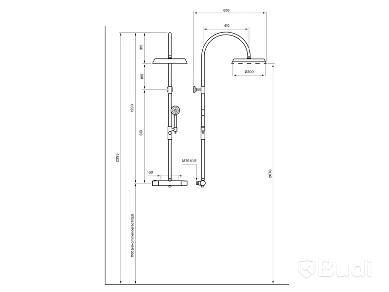 Takduschpaket Tapwell, ARM7300-160, ascot grey