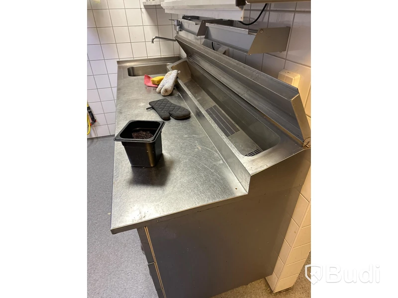 Rostfri kylbänk med ho och ränna - Coolpart