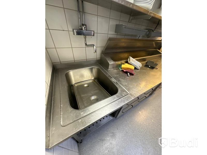 Rostfri kylbänk med ho och ränna - Coolpart