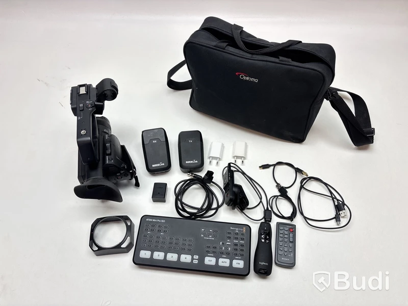 Videokamera Sony nxcam, med tillbehör